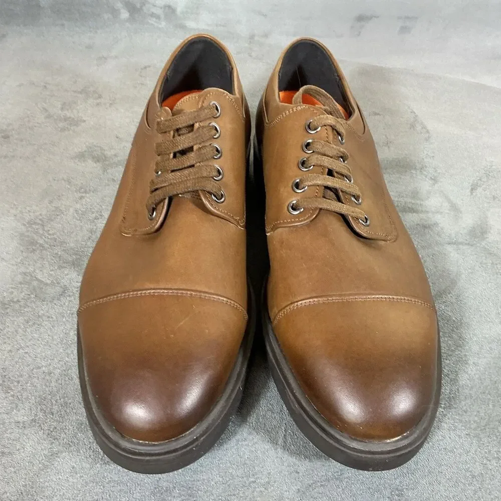 George Brown Bilt Mens Cap Toe Dress Shoes Sneakers 44 sz 10.5 M Brown Leather